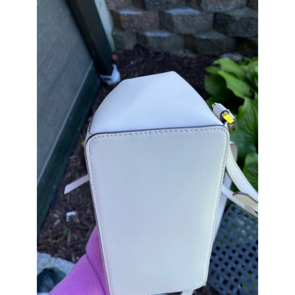 Kate Spade Cream Leather Adel Flap Backpack Designer Bag Luxury Travel  Neutral - Picture 13 of 16